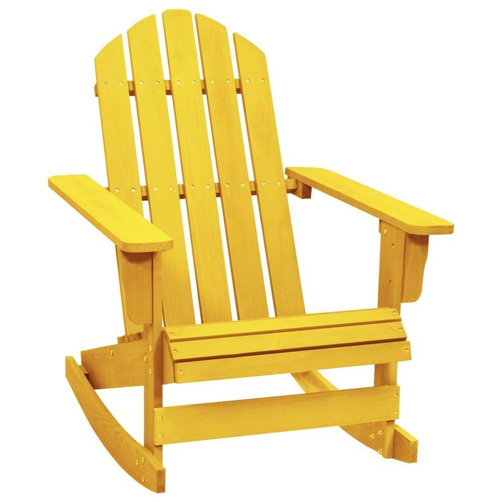Petromila vidaXL Záhradná hojdacia stolička Adirondack jedľový masív žltá